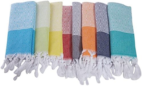 BOSPHORUS (Set of 4) Turkish Cotton Hand Face Head Gym Yoga Towel Set Wash Dish Cloths