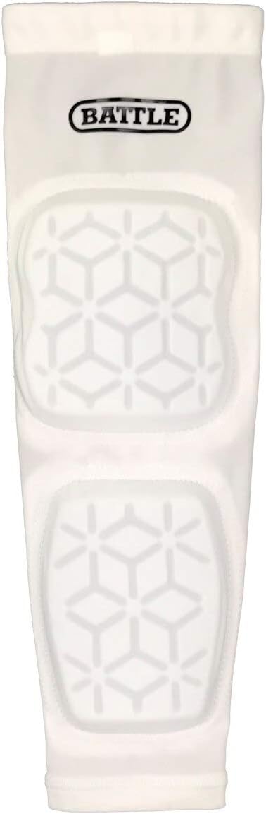 Battle Sports Elbow & Forearm Padded Arm Sleeve - Adult (White, S/M) : Sports & Outdoors