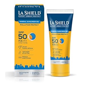 La Shield Pollution Protect Mineral Sunscreen Gel Spf 50 , WHITE, 50 gram