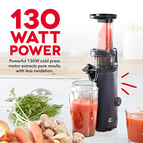 DASH Deluxe Compact Masticating Slow Juicer, Easy to Clean Cold Press