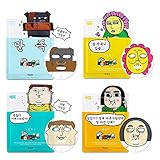 [SNP] The Sound of Your Heart Facial Mask Sheet 25ml 4 Type x 1 Sheet, Character Printed Mask, Safe Color Materials