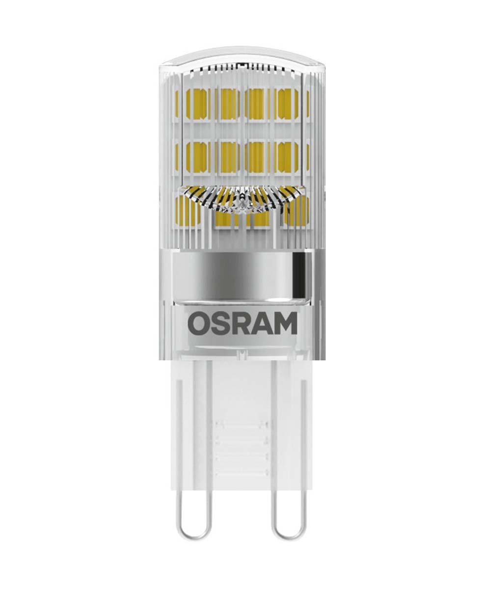 Osram LED Star Pin G9 LED Light Bulb: G9 3 W/Clear, Warm White, 20 W Replacement for Light Bulb 2700 K 20 2 Pack
