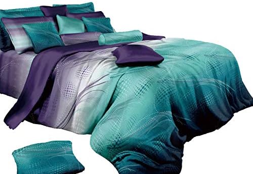 Swanson Beddings Twilight 3-Piece Luxury 100% Cotton Bedding Set: Duvet Cover and Two Pillow Shams (King)