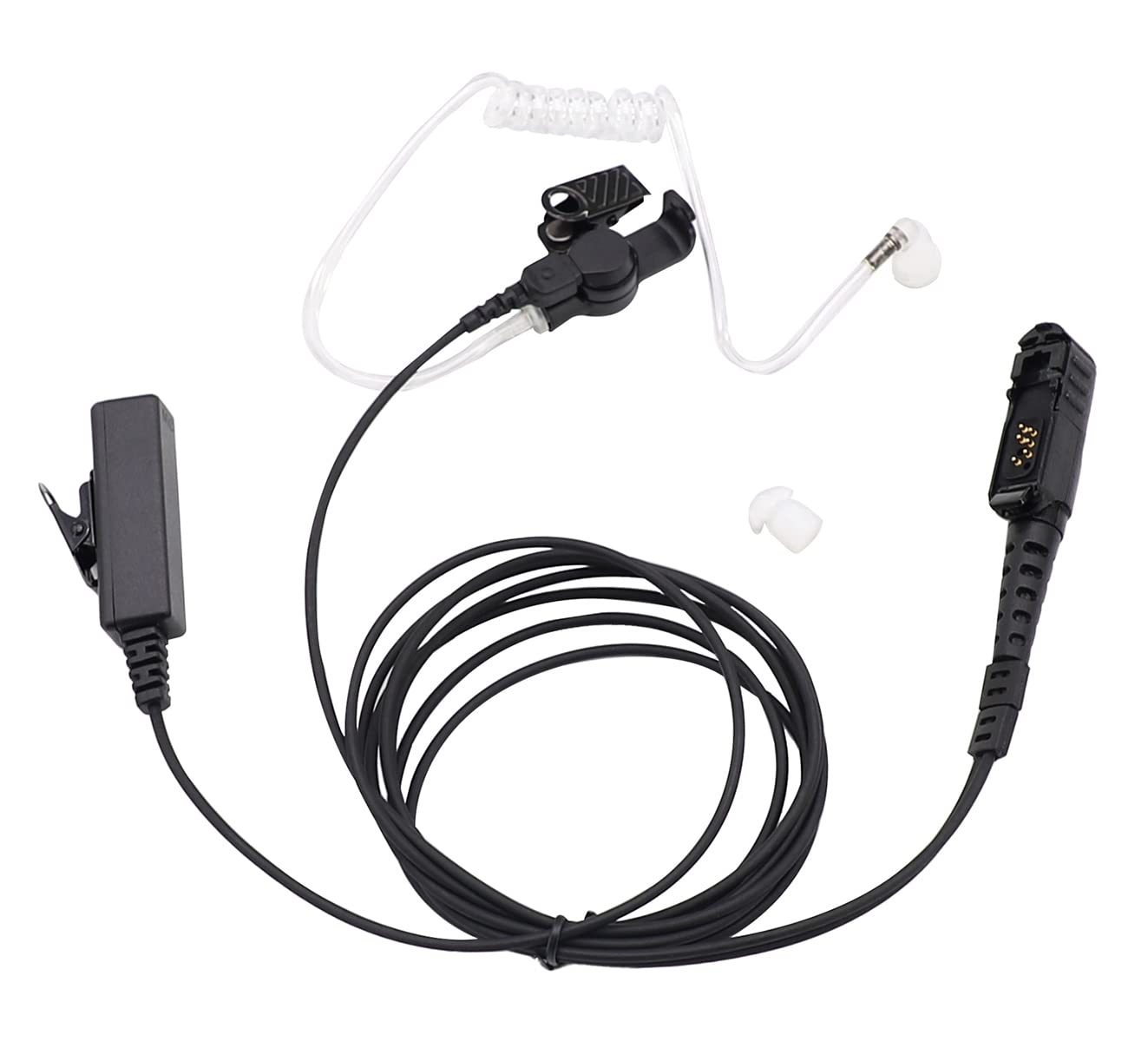 SUNDELY® Earpiece Headset Earphone for Motorola Radio DP2000 DP2400 DP3000e DP3441e DEP550 XiR P6600 XPR3000 MTP3250 MotoTRBO Walkie Talkie Multi-pin FBI Style Covert Acoustic Air Tube