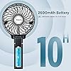 EasyAcc-Handheld-Electric-USB-Fans-Mini-Portable-Outdoor-Fan-with-Rechargeable-2600-mAh-Foldable-Handle-Desktop-for-Home-and-Travel-Black EasyAcc Handheld Electric USB Fans Mini Portable Outdoor Fan with Rechargeable 2600 mAh Foldable Handle Desktop for Home…