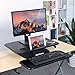 SLYPNOS Height Adjustable Standing Desk Converter Sit to Stand up Desk Riser, with Keyboard Mouse Deck and Cup Holder, 25 Inches Wide Ergonomic Workstation