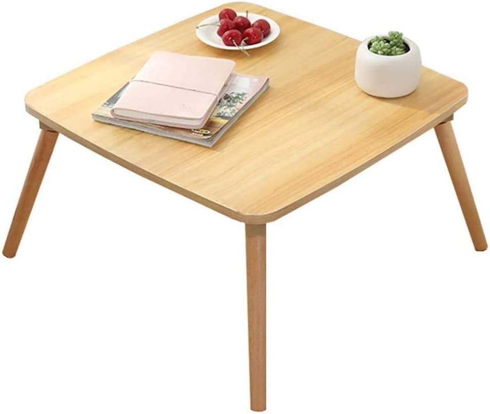 SHtables Folding Table, JapaneseStyle Low Wooden Table, Square Coffee Table, Desk