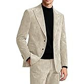 2 Piece Suede Suit for Men Slim Fit Groomsmen Wedding Formal Tuxedo Suits Men's Casual Velvet Blazer Pants Sport Coat