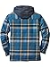 Legendary Whitetails Men's Maplewood Hooded Shirt Jacket, Slate Hatchet Plaid, 4X-Large