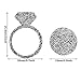 FECEDY Glittery Silver Ring Confetti for Wedding Bachelorette Party Decoration 200pcs/pack
