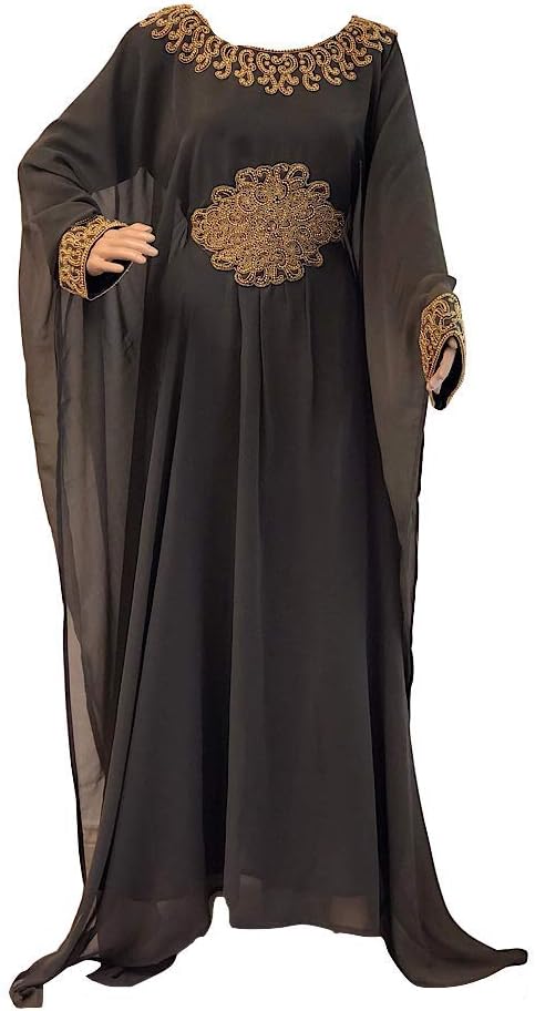 Moroccan Kaftan Farasha Caftan one Size Dress Formal wear Maxi Gown Evening wear Grey