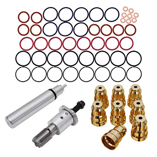 Fuel Injector Sleeve Cup Removal Tool & Install Kit for 7.3L Ford Powerstroke, with Injector O-Ring Kit and Injector Cup Sleeve Plug (Multicolor, 20 pcs)