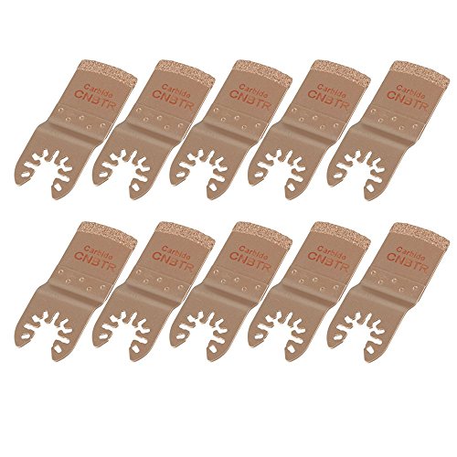 CNBTR Carbide Oscillating Grit Quick Release Saw Blades 32mm Width E-Type Multifunction Power Tools Pack of 10 - Thumbnail 6