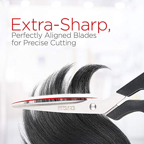Titania Hair Scissors with Plastic Handles- Sturdy Lasting Sharpness, Rust Proof Shears - Ergonomically Designed Lightweight with Accuracy and Precision Cutting