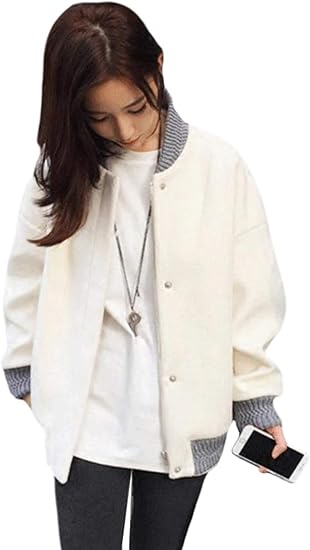 Amazon ｔａｉｔｅｎｇ ジャケット レディース 裏起毛 ゆったり ブルゾン 長袖 ジップアップ スウェット パーカー 韓国 アウター 防寒 カジュアル スタジャン 原宿系 ファッション 秋 冬 コート ジャケット 通販