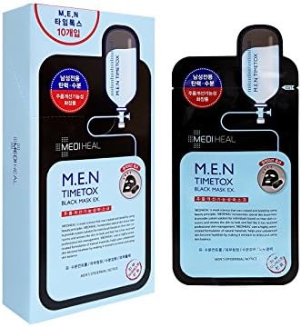Mediheal M.E.N(men) Timetox Black mask EX. 25ml ร 10 Upgrade Sheets