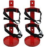 Fire Extinguisher Metal Bracket, Heavy Duty,Compatible with 5 Pound Fire Extinguishers (5lb red 2pcs)