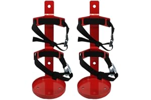 Fire Extinguisher Metal Bracket, Heavy Duty,Compatible with 5 Pound Fire Extinguishers (5lb red 2pcs)