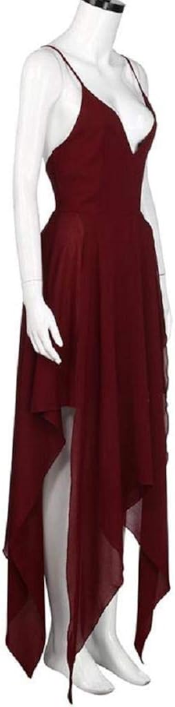 KASAAS Boho Deep V-Neck Dress for Women High Slit Solid Long Evening Party Cocktail Sleeveless Beach Dresses at  Women’s Clothing store