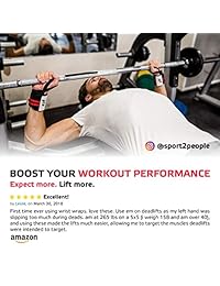 Weightlifting Wrist Support - Deadlift Straps for Weight Lifting, Bodybuilding, Powerlifting, and Strength Training, Crossfit