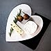 Heart Shaped Marble Kitchen Chopping Board - White