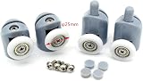 YUANQIAN 8 Pack Shower Door Rollers Wheels 25mm Curved Fit (4/4) view 6