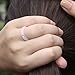 Women's Silicone Wedding Band with Rhinestone. Safe and Durable Silicone Wedding Ring for the Active Lifestyle. Set of 2 women's rings. (small and large size)