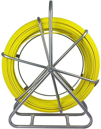 ECO-WORTHY Fish Tape Fiberglass 8MM 492FT Duct Rodder Fish Tape Continuous Fiberglass Wire Cable Run