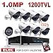 ELEC 8CH 960H DVR 8-Channel 1200TVL Home CCTV Surveillance Security Cameras System, Free Mobile Phone Remote Veiw, Remote Access, E-mail Alert 1TB Hard Drive, Designed in U.S/ U.S Brand