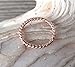 Septum Ring Twisted 14K Rose Gold Filled,Nose Ring,Daith piercing ring,cartilage,helix,tragus,ear hoop earring,18g (1mm) - Diameter 8mm