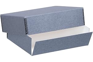 Lineco Museum Archival Drop-Front Storage Box, Acid-Free with Metal Edges, 11 X 17 X 3 inches, Gray (733-1117) Custom LIN-733