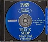 1989 FORD VAN, ECONOLINE & PICKUP FACTORY REPAIR SHOP & SERVICE MANUAL CD INCLUDES F100, F-150, F-250, F-350, F-Super Duty, BRONCO, E-100, E-150, E-250, E-350. 89