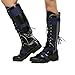 Hot Movie Doctor Cosplay Strange Shoes Black PU Knee Boots Halloween Male 46
