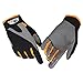 FUDOSAN Cycling Gloves Touchscreen Gym Workout Gloves Breathable Non-Slip Thin Fitness Gloves for Training, Exercise, Weightlifting Hanging, Rowing, Biking for Men Women (Orange, Medium)