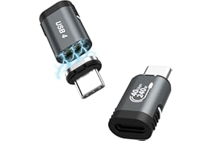 MoKo USB C Magnetic Adapter 2 Pack, Magnetic Breakaway USB C Adapter with PD 240W/8K Video/USB4 40Gbps for Thunderbolt 3/4, M