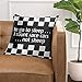 Emvency Set of 2 Throw Pillow Cover Car Cool Black White Formula Checkered Pattern Motorsport Decorative Pillow Case Home Decor Square 16 x 16 inch Pillowcase