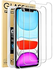 Mkeke Compatible with iPhone XR Screen Protector, iPhone 11 Screen Protector, Tempered Glass Film for Apple iPhone XR and iPhone 11, 3-Pack Clear