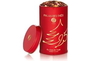 Palais des Thés Rooibos Tea - Holiday Collection Organic N°25 Caffeine-Free Herbal Blend with Citrus & Spices - Premium Loose Leaf Tea, Serves 20-25 Cups - 3.5oz Tin