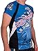 Ed Hardy Mens Eagle Mesh Crew Tee Top - Blue - Large