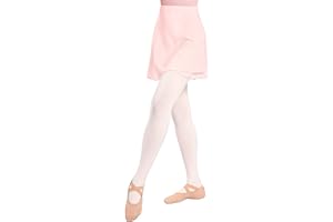 Phoeswan Dance Skirts for Girls & Women, Chiffon Ballet Wrap Skirt with Elastic Ties for Dance, Skating