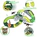 Ideallife Dinosaur Toys 144Pcs Race Car Flexible Track, Create a Road, Toys Set for Christmas & Birthday Gift, Safe Durable STEM Play Set for Boys Girls