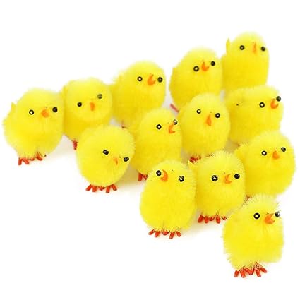 Mini Fluffy Chicks Little Fluffy Yellow Easter Chicks Gag Toys