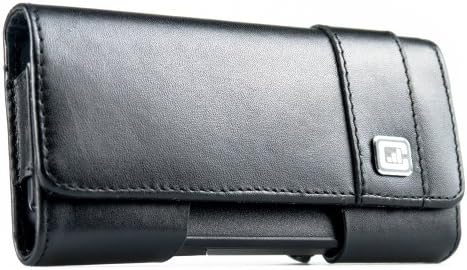 CASE123® MPS Mk II TL Premium Genuine Leather Horizontal Swivel Belt Clip Holster for Apple iPhone 5/5s/5c - For use with Otterbox Commuter, Urban Armor Gear, Speck Cases, and more