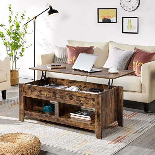 Yaheetech Coffee Table, 47.5in Lift Top Coffee Table, Wooden Lifting Dining Center Table with
