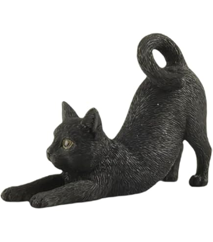 * black cat ornament ୨୧* 黒猫さん クリップ （a） Black Cat Statue Mysterious Cute Cat Witch Cat Figurine