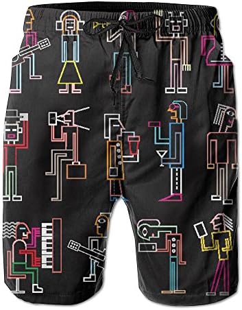 2017 Summer Man's Neon Guitar Beach Walk Shorts