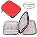Damero Crochet Hook Case, Organizer Zipper Bag with Web Pockets for Various Crochet Needles and Knitting Accessories, Well Made and Easy to Carry, Medium, Red (No Accessories Included)