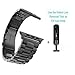 Fwheel Compatible with Apple Watch Band 42mm,Stainless Steel Replacement Smart Watch Band with Double Button Folding Clasp Compatible with Apple Watch Series 1,2,3,4,Sport,Edition(Space Grey 42mm)