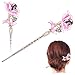 STARROP Chinese Hair Chopstick Hair Decor flower Hair Pin Hair Clip Metal Hair Stick with Jewelly Box