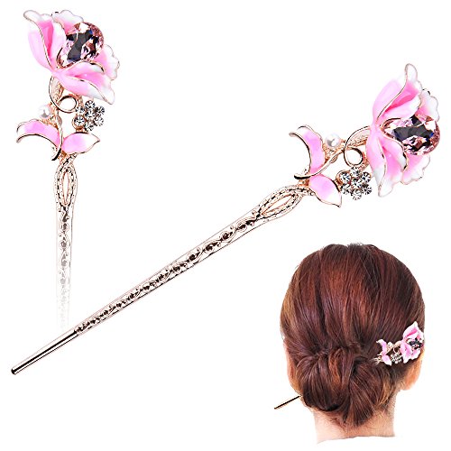 Star Top Chinese Hair Chopsticks Hair Decor Flower And Ginkgo